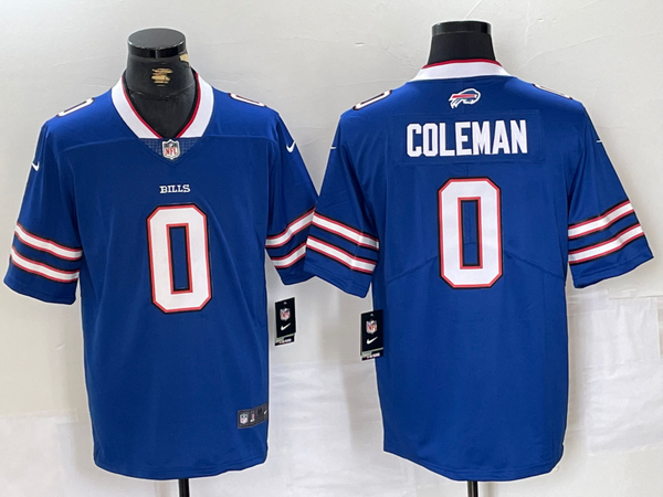 Men's Buffalo Bills Keon Coleman #0 Royal 2024 NFL Draft Player Game Jersey