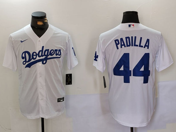 Men's Los Angeles Dodgers Vicente Padilla #44 White Replica Player Jersey