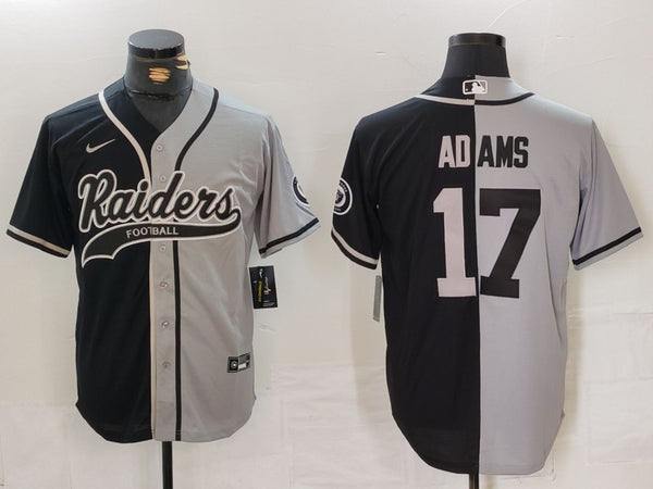 Men's Las Vegas Raiders Davante Adams #17 Black/Gray Game Jersey