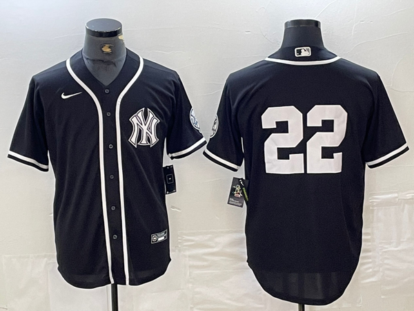 Men's New York Yankees Juan Soto #22 Black Limited Name Jersey