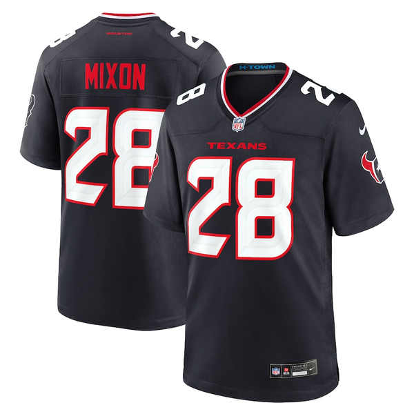 Men's Houston Texans Joe Mixon #28 Navy Game Jersey