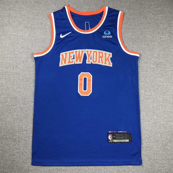 Men's New York Knicks Donte DiVincenzo #0 Blue Swingman Jersey - Icon Edition