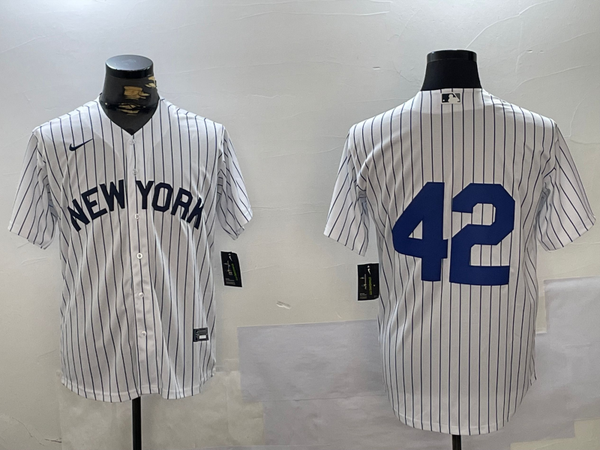 Men's New York Yankees #42 White 2024 Jackie Robinson Day Home Limited Jersey