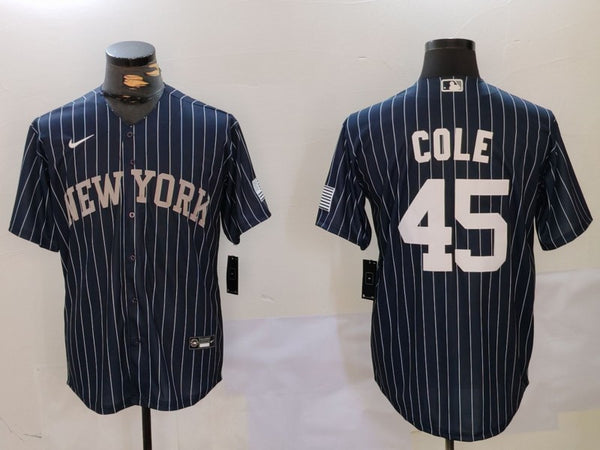 Men's New York Yankees Gerrit Cole #45 Navy Player Jersey