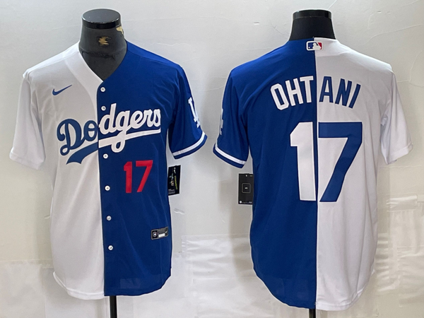 Men's Los Angeles Dodgers Shohei Ohtani #17 White/Blue Game Jersey