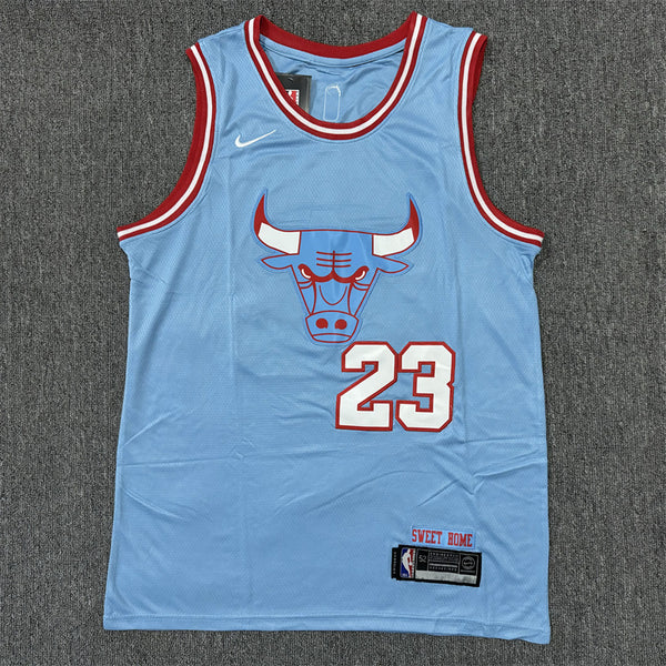 Men's Chicago Bulls Michael Jordan #23 Blue Swingman Jersey