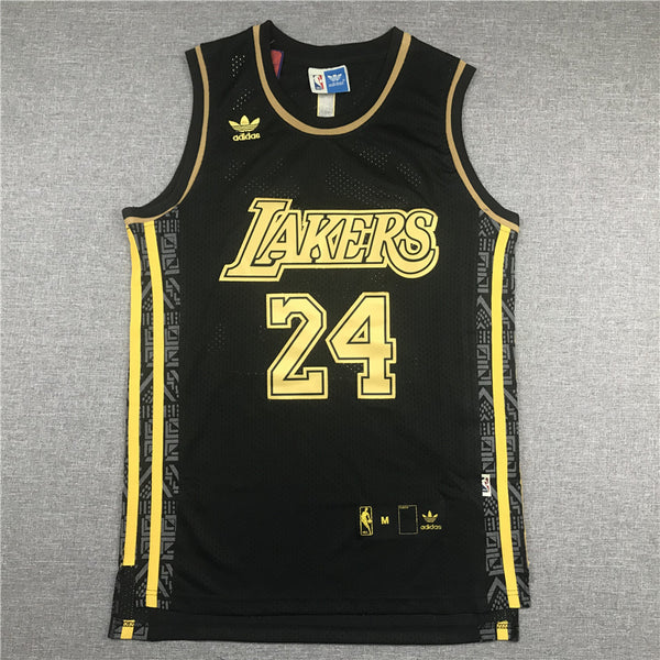 Men's Los Angeles Lakers Kobe Bryant #24 Black Replica Jersey