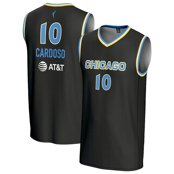 Men's Chicago Sky Kamilla Cardoso #10 Black Player Jersey