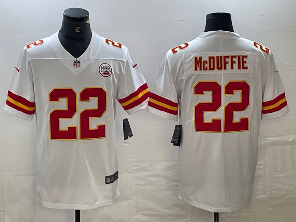 Men's Kansas City Chiefs Trent McDuffie #22 White Game Player Jersey