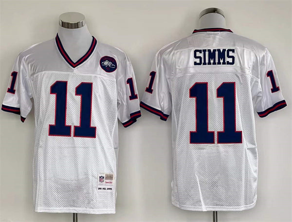 Men's New York Giants Phil Simms Mitchell & Ness White Legacy Replica Jersey