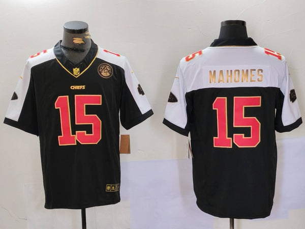 Men's Kansas City Chiefs Patrick Mahomes #15 Black Vapor F.U.S.E. Limited Jersey