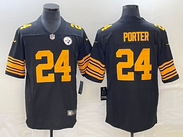 Men's Pittsburgh Steelers Joey Porter Jr. #24 Black Game Player Jersey