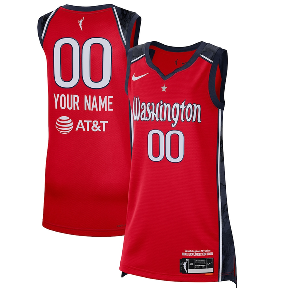 Men's Washington Mystics Red 2021 Explorer Edition Victory Custom Jersey