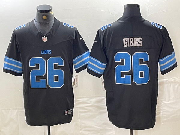 Men's Detroit Lions Jahmyr Gibbs #26 Black Vapor F.U.S.E. Limited Jersey