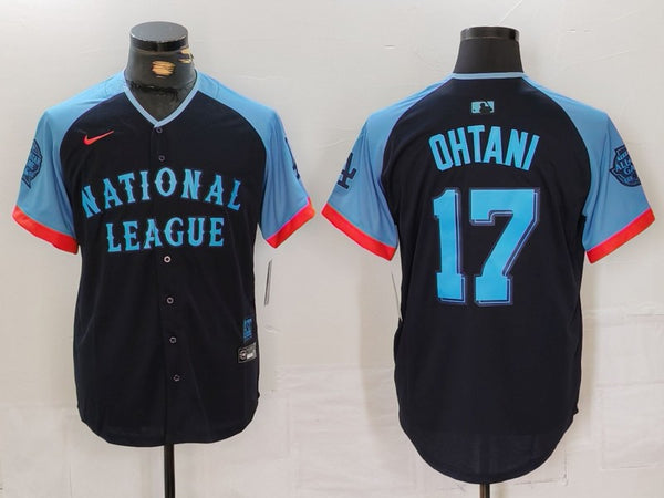 Men's National League Shohei Ohtani #17 Navy 2024 MLB All-Star Game Limited Player Jersey