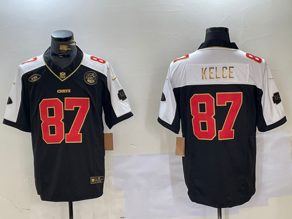 Men's Kansas City Chiefs Travis Kelce #87 Black Vapor F.U.S.E. Limited Jersey