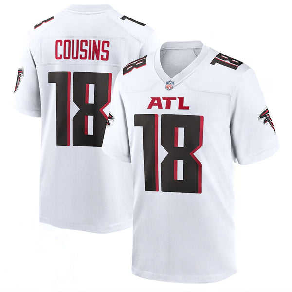 Men's Atlanta Falcons Kirk Cousins #18 White Game Player Jersey