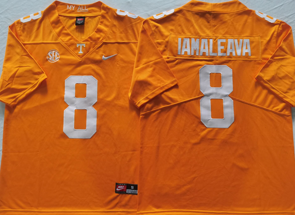 Men's Tennessee Volunteers Nico Iamaleava #8 Orange Player Game Jersey