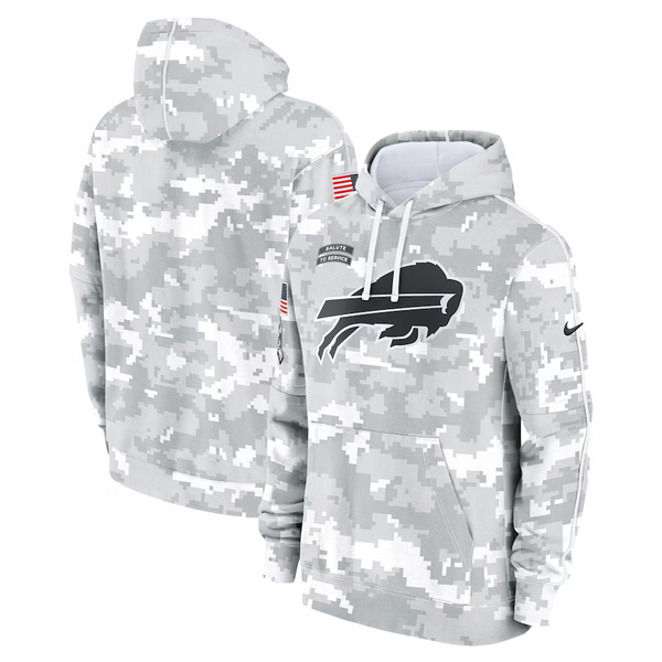 Men's Buffalo Bills Arctic Camo 2024 Salute to Service Club Fleece Pullover Hoodie