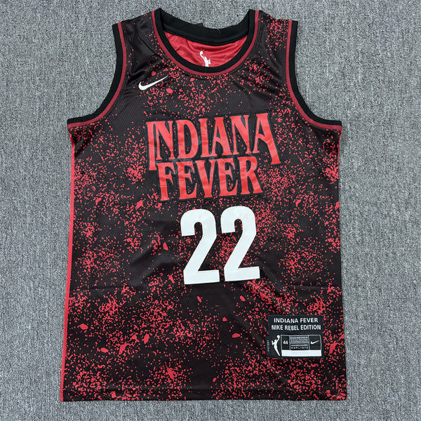 Men's Indiana Fever Caitlin Clark #22 Red/Black Basketball Jersey