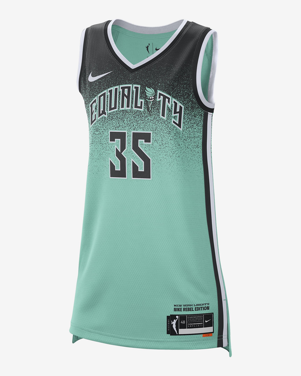 Men's New York Liberty Jonquel Jones #35 Mint Explorer Edition Player Jersey