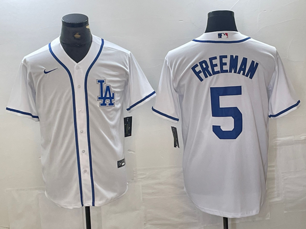 Men's Los Angeles Dodgers Freddie Freeman #5 White Limited Player Jersey