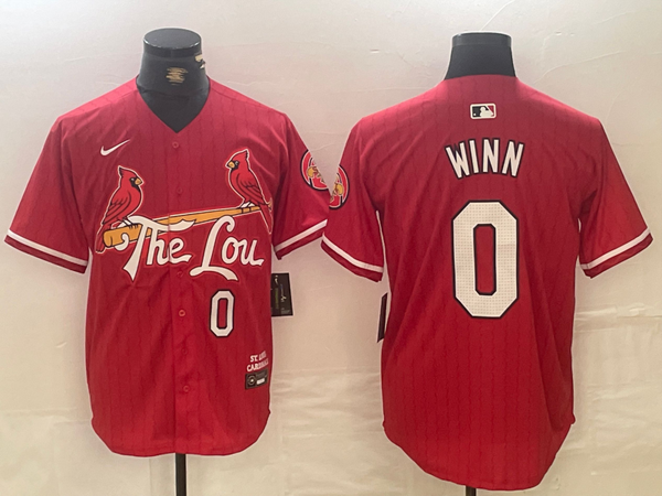 Men's St. Louis Cardinals Masyn Winn #0 Red 2024 City Connect Limited Player Jersey