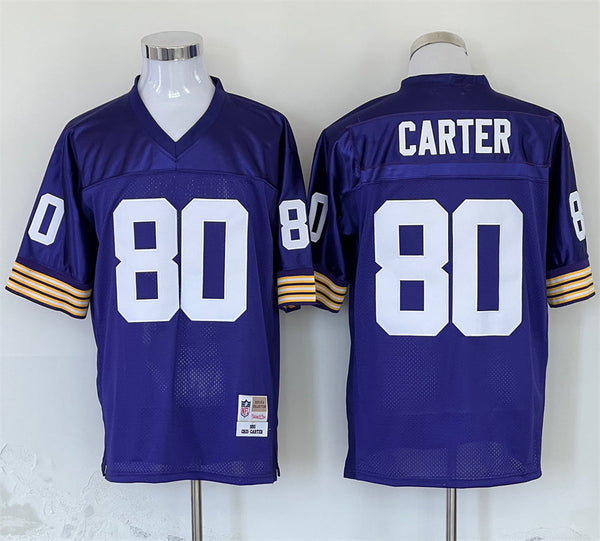 Men's Minnesota Vikings Cris Carter Mitchell & Ness Purple Legacy Replica Jersey