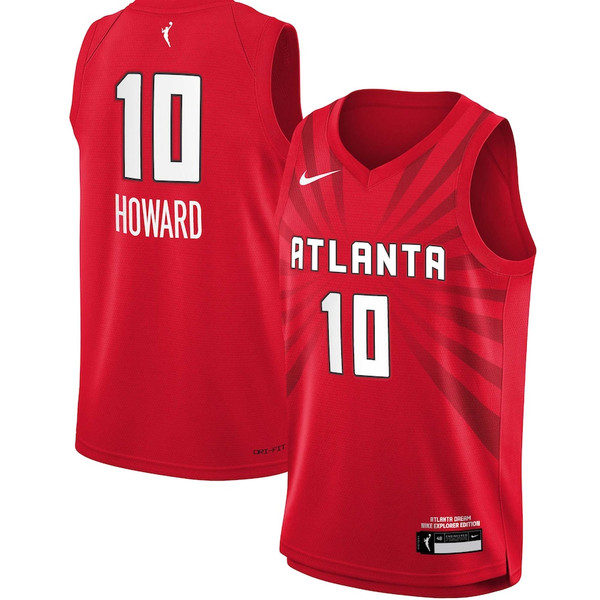 Men's Atlanta Dream Rhyne Howard #10 Red 2021 Explorer Edition Victory Player Jersey