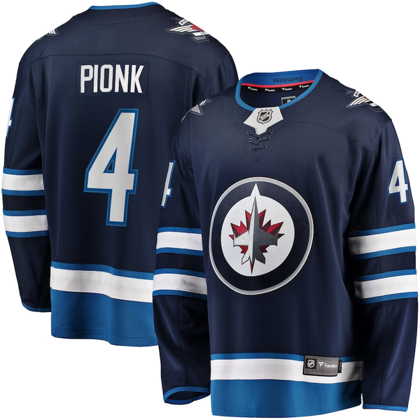 Men's Winnipeg Jets Neal Pionk #4 Navy Player Game Jersey