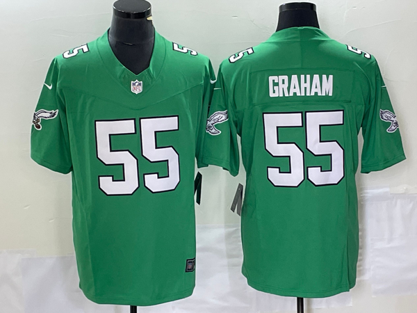 Men's Philadelphia Eagles Brandon Graham #55 Kelly Green Game Jersey