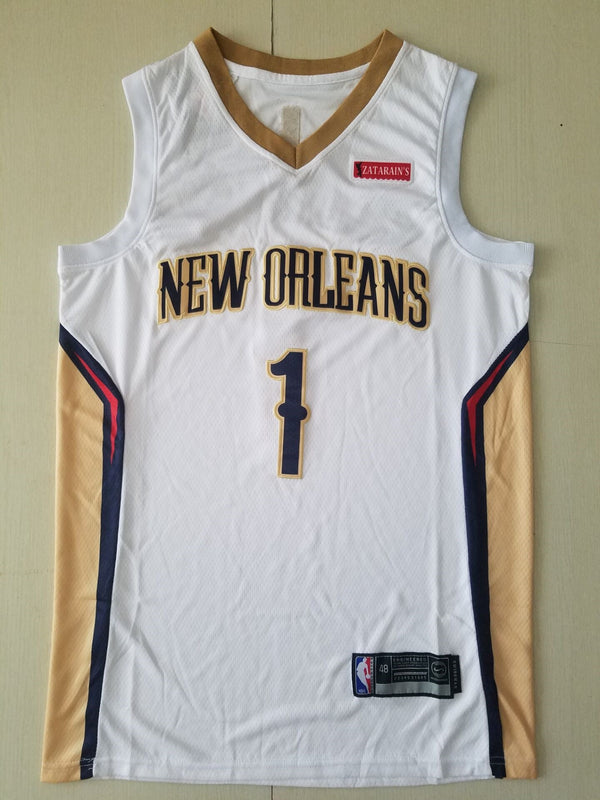 Men's New Orleans Pelicans Zion Williamson #1 White Swingman Jersey