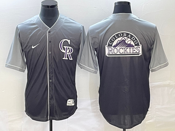 Men's Colorado Rockies Grey Gradient Replica Team Jersey