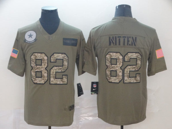 Men's Dallas Cowboys Jason Witten #82 Brown Game Player Jersey