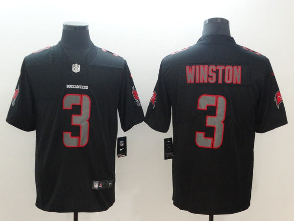 Men's Tampa Bay Buccaneers Jameis Winston #3 Black Game Jersey