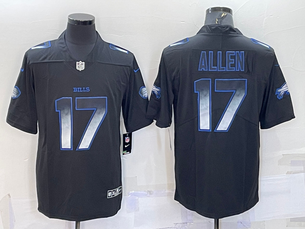 Men's Buffalo Bills Josh Allen #17 Black Team Game Jersey