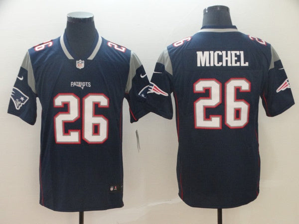 Men's New England Patriots Sony Michel #26 Navy Game Jersey