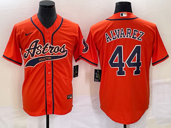 Men's Houston Astros Yordan Alvarez #44 Orange Replica Jersey Joint Edition