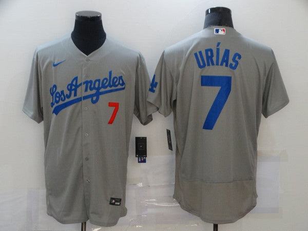 Men's Los Angeles Dodgers Julio Urias #7 Gray Stitched Jersey