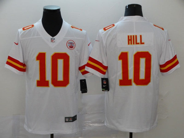 Men's Kansas City Chiefs Tyreek Hill #10 White Away Game Player Jersey