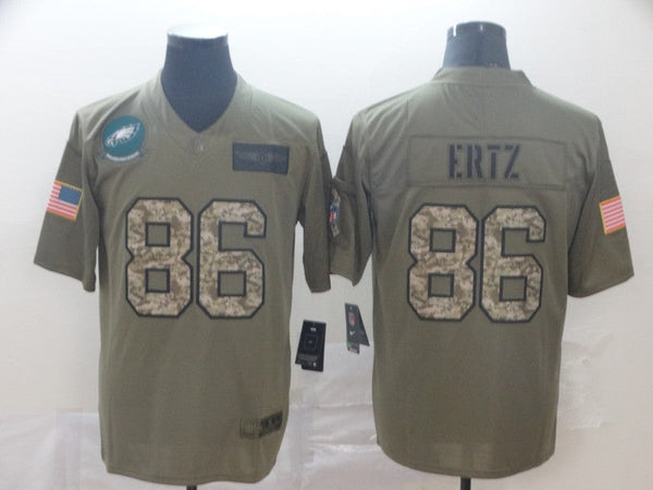 Men's Philadelphia Eagles Zach Ertz #86 Brown Team Game Jersey