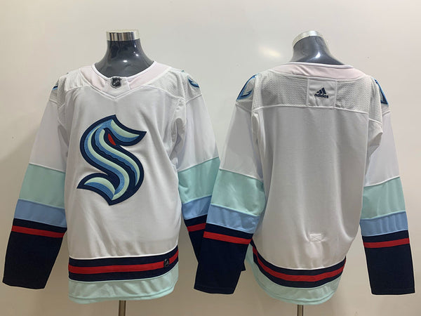 Men's Seattle Kraken White Away Breakaway Blank Jersey