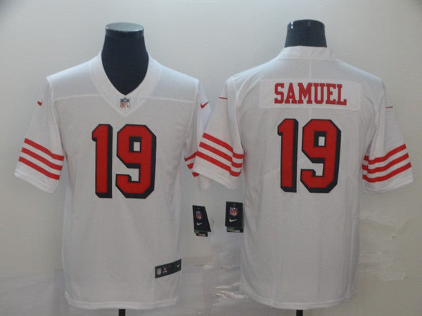 Men's San Francisco 49ers Deebo Samuel #19 White Game Player Jersey