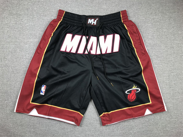 Men's Miami Heat Black Pocket Shorts