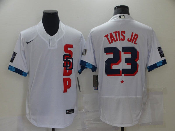 Men's San Diego Padres Fernando Tatis Jr. #23 White ALL STAR Player Jersey