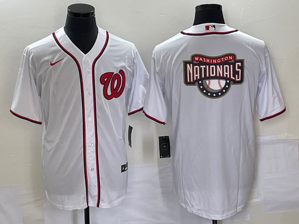 Men's Washington Nationals White Home Replica Team Jersey