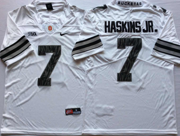 Men's Ohio State Buckeyes Dwayne Haskins #7 White Player Jersey