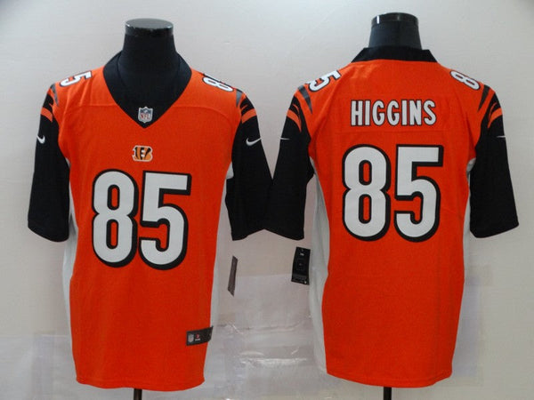 Men's Cincinnati Bengals Tee Higgins #85 Orange Game Jersey