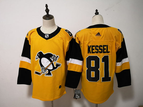 Men's Pittsburgh Penguins Phil Kessel #81 Gold Player Game Jersey