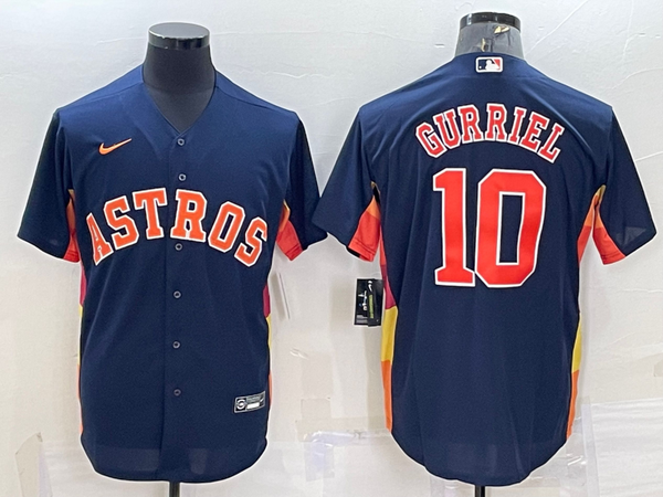 Men's Houston Astros Yuli Gurriel #10 Navy Alternate Replica Player Name Jersey